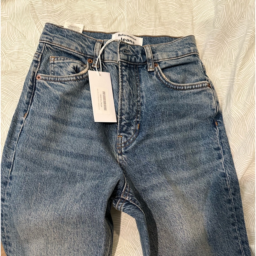 NWT size 24 Reformation Ultra High Rise straight jeans